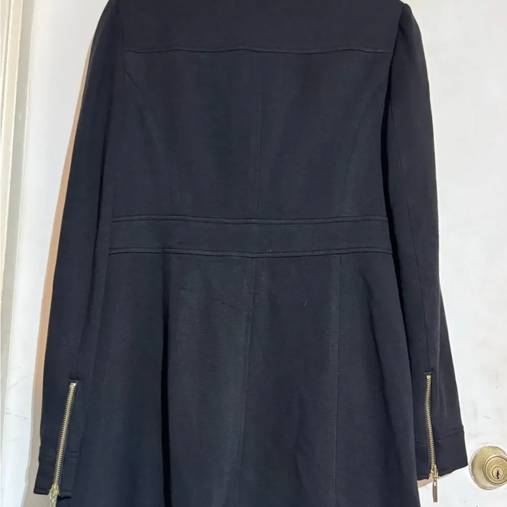 INC International Concepts button down zipper women’s black blazer jacket Large